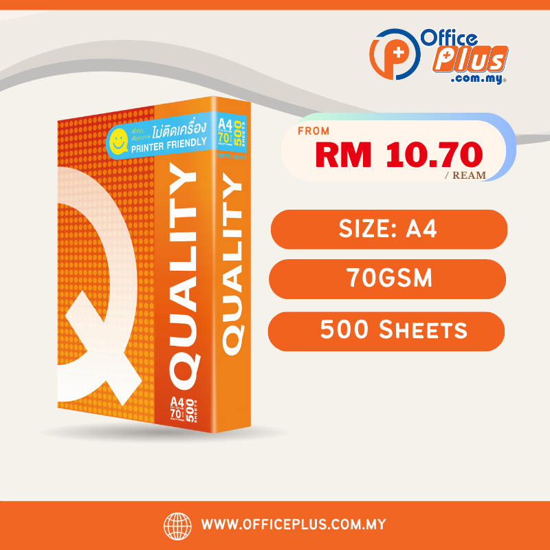 A4 Copier Paper 70gsm Quality Orange (500Sheets)