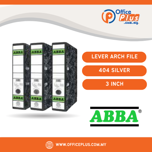 ABBA Lever Arch File 404 Silver 3"