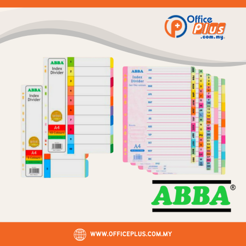 Abba Colour Paper Index Divider