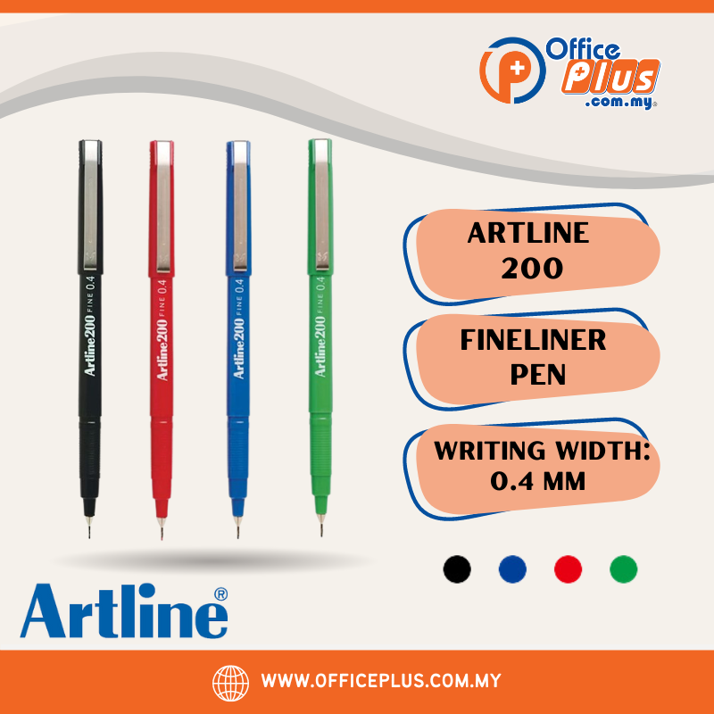 Artline 200 Fineliner Pen 0.4mm EK200 - OfficePlus