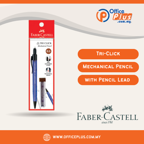 Faber-Castell Tri-Click Mechanical Pencil 0.5mm/0.7mm with Pencil Lead