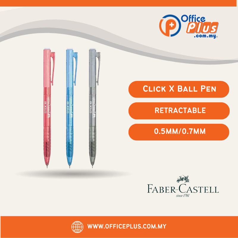 Faber Castell Click X Ballpoint Pen | Pen Mata Bulat Click X