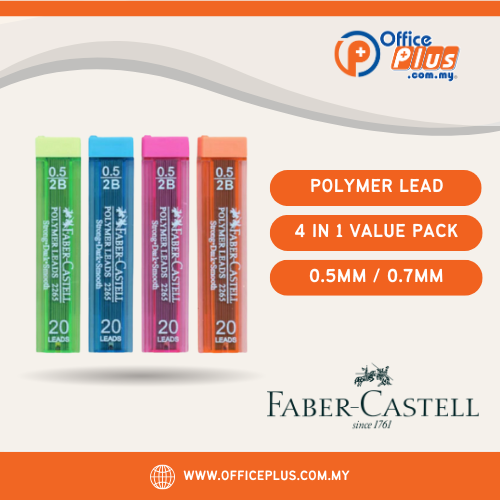 Faber Castell Polymer Lead 0.5mm / 0.7mm 4in1 Value Pack