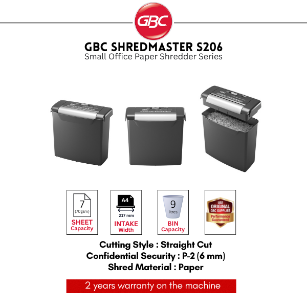 GBC Paper Shredder ShredMaster S206