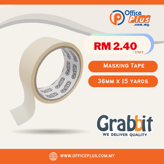 Grabbit Masking Tape 36mm x 15 yards