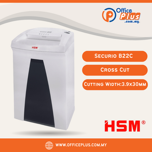 (PRE-ORDER) HSM Paper Shredder Securio B22C-3.9x30mm