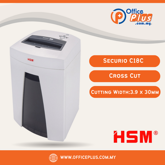 (PRE-ORDER) HSM Paper Shredder Securio C18C-3.9x30mm