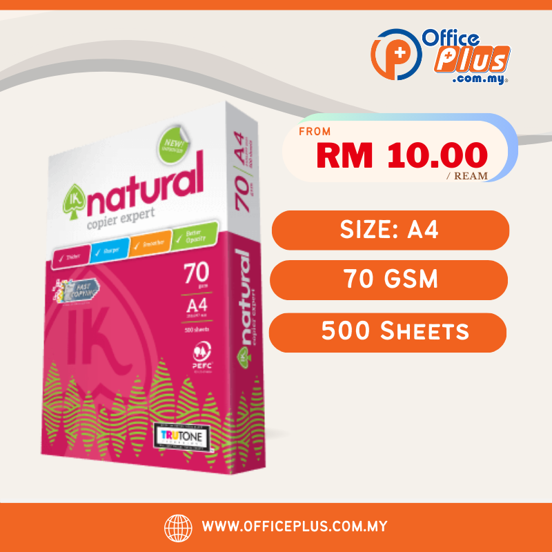 IK Natural A4 Copier 70gsm 500Sheet