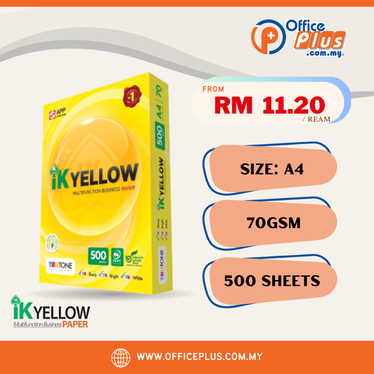 IK Yellow A4 Copier Paper 70gsm - 500 sheets