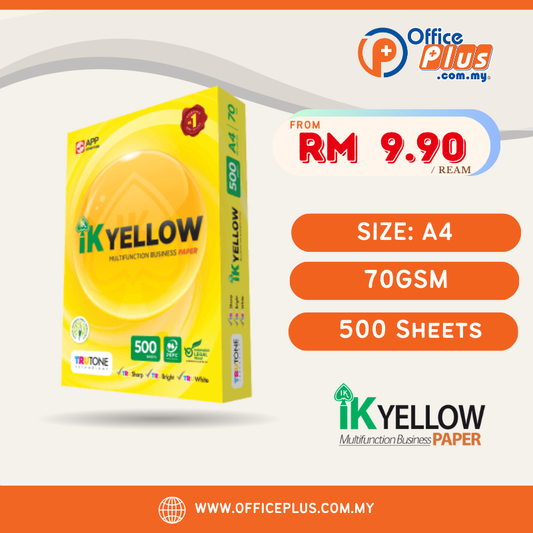 IK Yellow A4 Copier Paper 70gsm - 500 sheets