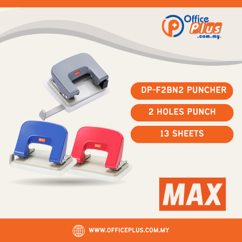 Max Punch 2 Hole Paper Puncher DP-F2BN2