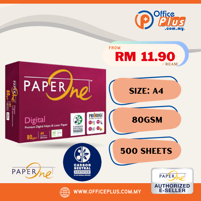 Paperone A4 Digital Carbon Neutral 80gsm 500 Sheets