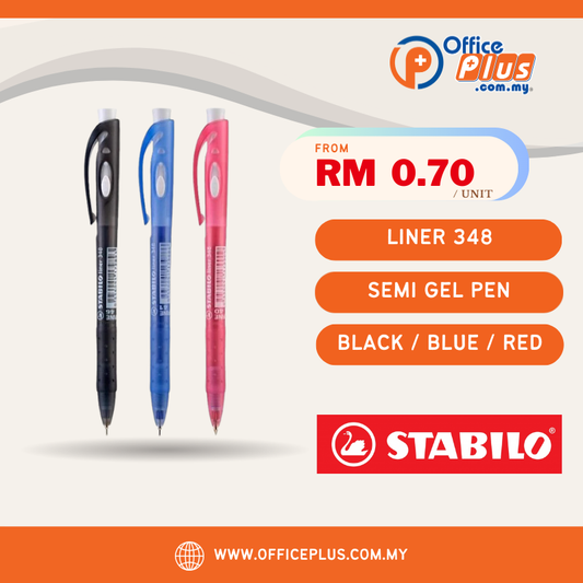 STABILO Liner 348 Ballpoint Semi Gel Pen Fine