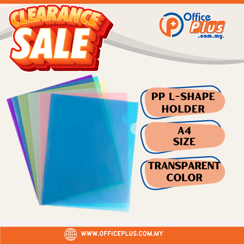 (Stock Clearance) A4 PP L-Shape Holder E310 200pcs - OfficePlus