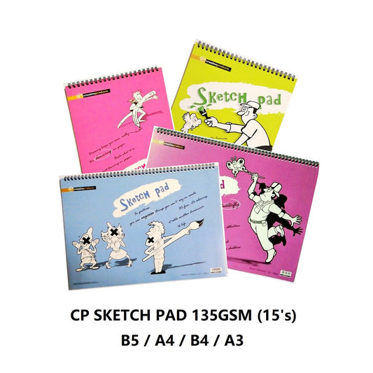 CP Sketch Pad Sketch Book 135GSM 15'S [ B5/A4/B4/A3] - OfficePlus