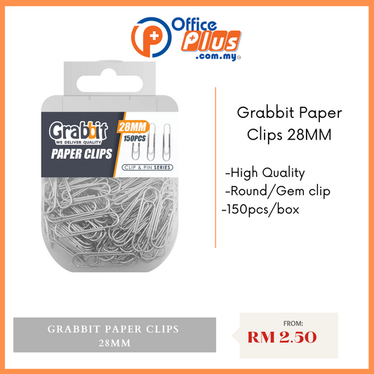 Grabbit Paper Clips - Round - OfficePlus