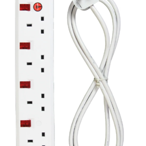 LWD 5 Gang 5 Meter Extension Wire Plug Cord With Neon ACTSL5025 - OfficePlus