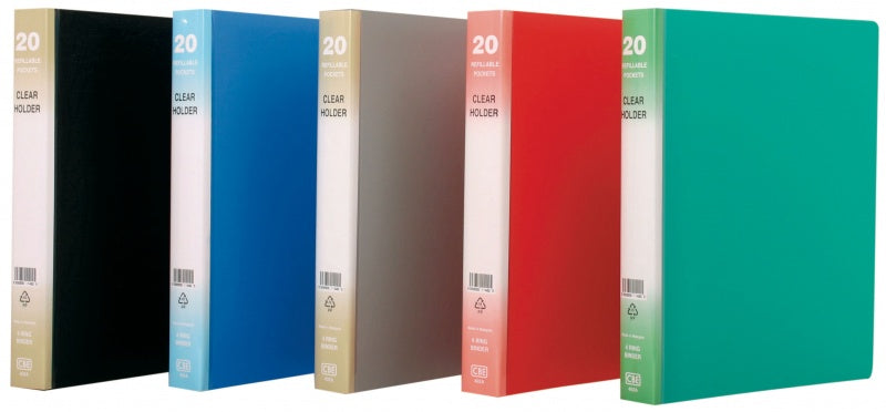 CBE PP Clear Holder (Refillable) - A4 (402A) - OfficePlus