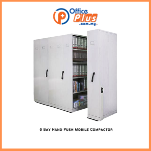 6 Bay Hand Push Mobile Compactor - OfficePlus