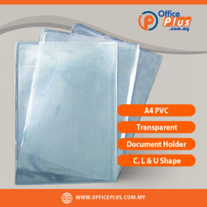 A4 PVC Transparent Document Holder available in C, L and U shapes for organising office documents at OfficePlus Malaysia - OfficePlus Malaysia Online B2B Office Supplies (File Folders)