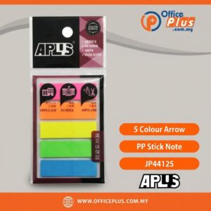 APLUS 5 Colour PP Stick Note with Arrow JP44125 office stationery - OfficePlus Wholesale / Bulk Price Office Supplies (Sticky Notes)