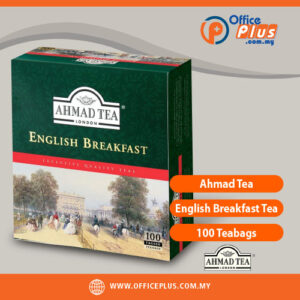 Ahmad Tea English Breakfast Tea 100 Teabags Premium Black Tea Blend Malaysia - OfficePlus Malaysia Online B2B Office Supplies (Breakroom Supplies)