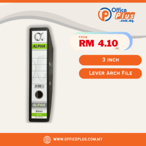 Alpha 3" Lever Arch File 404 Silver