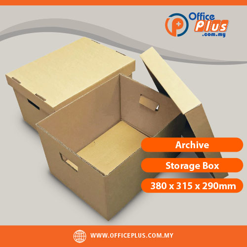 Archive_Storage_Box_380_x_315_x_290mm-Stationery-OfficePlus Malaysia Archive Storage Box 380 x 315 x 290mm for office file and document storage in Malaysia - OfficePlus Malaysia Online B2B Office Supplies (File Boxes & Storage)