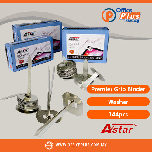 OfficePlus-500x500pxl-27-06-2026 Astar Premier Grip Binder with Washer 144pcs for office document filing and organization - OfficePlus Malaysia Online B2B Office Supplies (Paper Clips & Binder Clips)