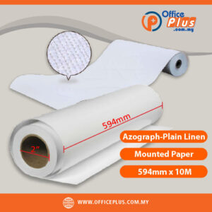 Azograph Plain Linen Mounted Paper 594mm x 10M anti 2 inch core drafting paper roll for CAD printing technical drawings and office use Malaysia - OfficePlus Malaysia Online B2B Office Supplies (Linen Paper)