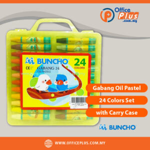 BUNCHO Gabang oil pastel 24 colors set in portable carry case for outdoor drawing coloring and student art use in Malaysia - OfficePlus Malaysia Online B2B Office Supplies (Art Supplies)