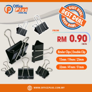 Binder Clip | Double Clip | Klip Kertas | Saiz 15mm / 19mm / 25mm / 32mm / 41mm / 51mm