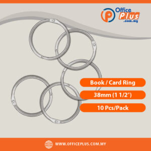 Book Card Ring 38mm 1.5 Inch Silver Metal Hinged Ring 10pcs Pack – OfficePlus Wholesale / Bulk Price Office Supplies (Binding)