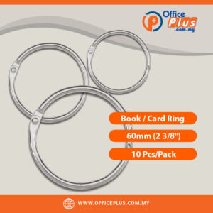 Book Card Ring 60mm 2 3/8 inch pack of 10 heavy-duty metal binder rings - OfficePlus Wholesale / Bulk Price Office Supplies (Binding)
