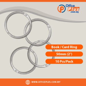 Book Card Ring 50mm 2 Inch Metal Hinged Ring 10pcs Pack - OfficePlus Wholesale / Bulk Price Office Supplies (Binding)