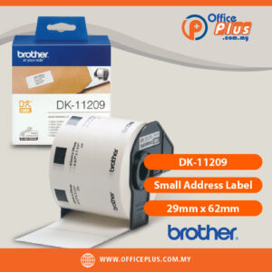 Brother DK-11209 Small Address Label 29mm x 62mm Roll for Brother QL Printers – OfficePlus Wholesale / Bulk Price Office Supplies (Label Printer & Accessories)