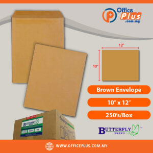 Butterfly brown kraft envelope 10 x 12 inches 250 pieces per box for bulk office document mailing and storage in Malaysia - OfficePlus Malaysia Online B2B Office Supplies (Brown Envelope)