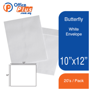 Butterfly White Envelope 10×12 Malaysia