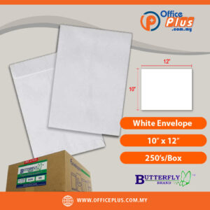 Butterfly White Envelope- 10″ x 12″-250’s/Box - OfficePlus Malaysia Online B2B Office Supplies (White Envelope)