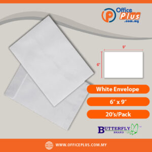 Butterfly White Envelope – 6″ x 9″-20’s/Pack - OfficePlus Malaysia Online B2B Office Supplies (White Envelope)
