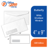Butterfly White Envelope – 4″ x 9″ Window-500’s/Box - OfficePlus