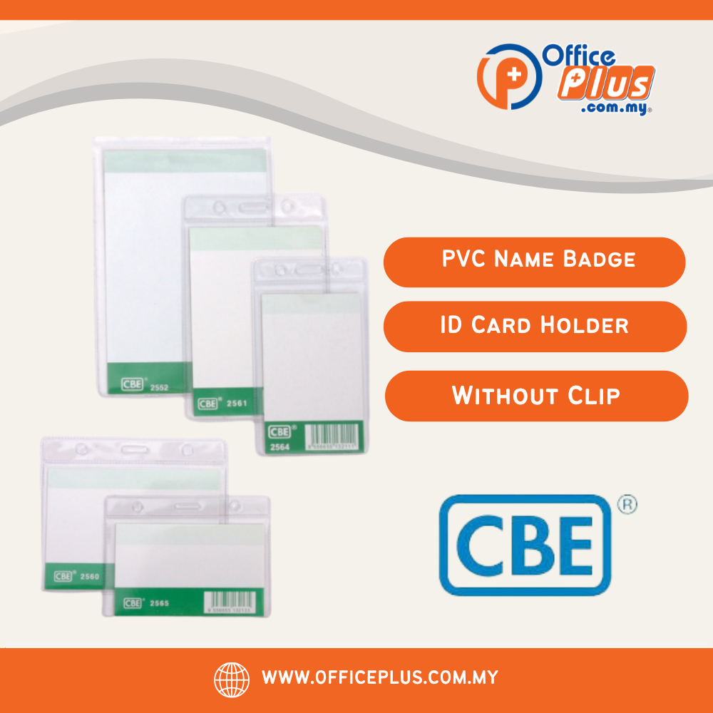 CBE PVC Name Badge Without Clip