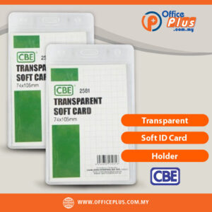 CBE Transparent Soft ID Card Holder waterproof PVC badge holder with clear double-sided finish - OfficePlus Wholesale / Bulk Price Office Supplies (Name Badges & Holders)