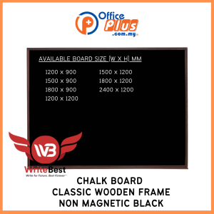 Chalk Board Classic Wooden Frame Magnetic Non Magnetic - OfficePlus