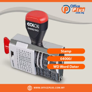 COLOP Band Stamp 04000WD Word Dater with 12 word combinations and metal frame - OfficePlus Wholesale / Bulk Price Office Supplies (Rubber Stamp & Ink)