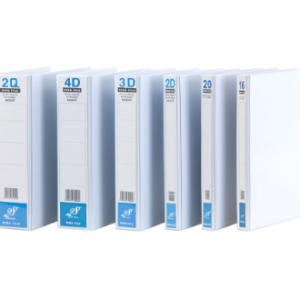 East-File 28 A4 PVC White Ring File with full transparent cover and 3D ring mechanism, available in 25mm to 80mm spine capacity - OfficePlus Wholesale / Bulk Price Office Supplies (Filing)