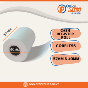 Cash Register Roll Thermal Receipt Paper Roll For Small Device 57*40mm - OfficePlus