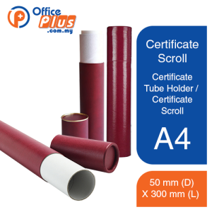 Certificate Tube Holder A4 Certificate Scroll 50mm x 300mm for document storage - OfficePlus Wholesale / Bulk Price Office Supplies (Document Protection)