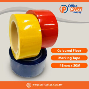 Coloured Floor Marking Tape 48mm x 30m PVC safety demarcation tape in assorted colours - OfficePlus Wholesale / Bulk Price Office Supplies (Tape & Tape Dispensers)