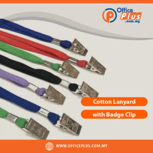 Cotton Lanyard with Badge Clip Soft Comfortable ID Card Holder Strap for Office Staff and Events Malaysia - OfficePlus Malaysia Online B2B Office Supplies (Card Holder and Accessories)